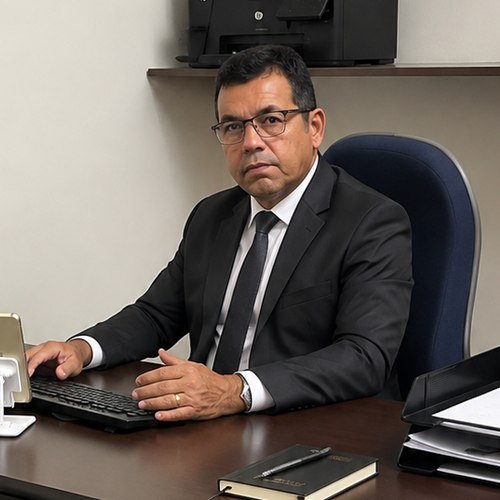 Francisco Melo em seu escritório de contabilidade em Belo Horizonte